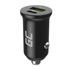   Green Cell Autós töltő 38W GC PowerRide Nano38, USB-C és USB-A porttal, Power Delivery és Ultra Charge gyorstöltéssel CADM-GC-38AC