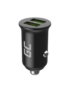   Green Cell Autós töltő 36W GC PowerRide Nano36, 2x USB-A Ultra Charge gyorstöltéssel CADM-GC-36AA