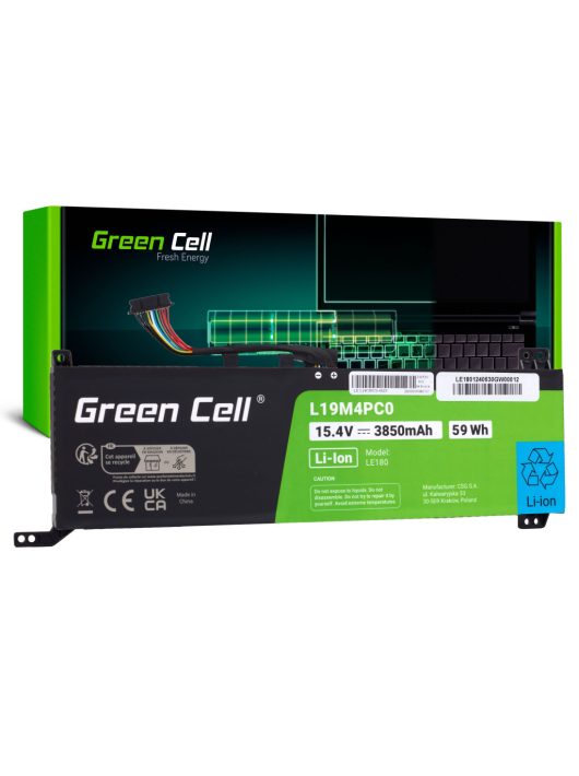 Green Cell L19M4PC0 akkumulátor Lenovo Legion 5P-15IMH05, 5P-15IMH05H, 5-15IMH05, 5-15IMH05H, 5-15ARH05, 5-15ARH05H modellekhez LE180 