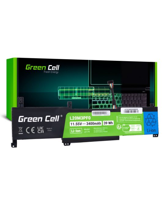 Green Cell L20M3PF0 akkumulátor Lenovo Ideapad 3-14ITL6, 15ITL6, 17ITL6, S14, V14, 15, 17, G2, G3 modellekhez LE179