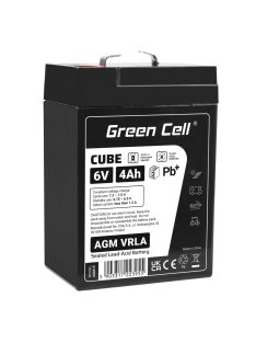   Green Cell Cube AGM VRLA IP54 6V 4Ah bezobsługowy akumulator do systemu alarmowego kasy fiskalnej zabawki