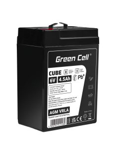   Green Cell CUBE AGM IP54 6V 4Ah VRLA Battery Gel deep cycle scooter mower boat barge mower tractor fishing boat