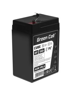   Green Cell CUBE AGM IP54 6V 5Ah VRLA Battery Gel deep cycle toys for kids alarm systems