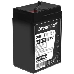   Green Cell CUBE AGM IP54 6V 5Ah VRLA Akku mit Gel-Tiefentladungsschutz für Spielzeug, Alarmanlagen AGM6V5AH-J