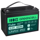Greencell CUBE LiFePO4 100Ah 12.8V 1280Wh lítium-vas-foszfát akkumulátor fotovoltaikus rendszerekhez, lakókocsikhoz, hajókhoz LFPGC12V100AH