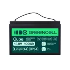 Greencell CUBE LiFePO4 100Ah 12.8V 1280Wh lítium-vas-foszfát akkumulátor fotovoltaikus rendszerekhez, lakókocsikhoz, hajókhoz LFPGC12V100AH