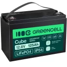 Green Cell CUBE LiFePO4 125Ah 12.8V 1600Wh lítium-vas-foszfát akkumulátor lakóautókhoz, napelemes rendszerekhez, off-grid rendszerekhez, hajókhoz LFPGC12V125AH