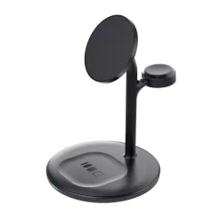   Green Cell MagScape induktive Ladestation 3 in 1 MagSafe für iPhone, Apple Watch, AirPods und andere kabellose Kopfhörer MSST-GC-3IN1-B