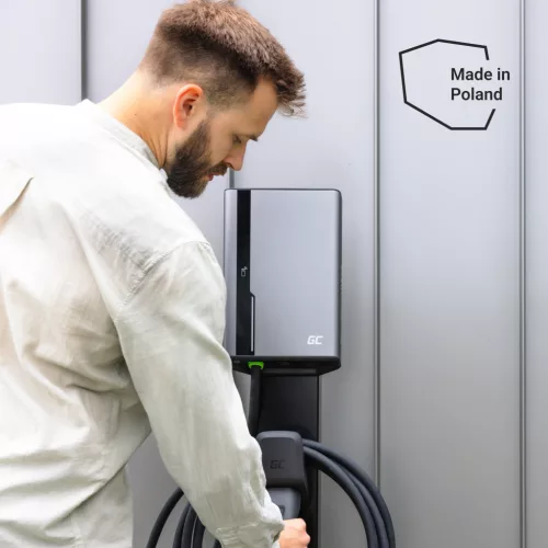 Green Cell HabuDen Wallbox 22kW 32A 5m NFC Kabel, Typ 2, intelligente EV-Ladestation mit GC-App, Bluetooth und WiFi-Verbindung EVGC021B2250