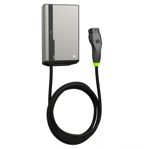 Green Cell HabuDen Wallbox 22kW 32A 5m with NFC cable, Type 2, smart EV charging station with GC app, Bluetooth and WiFi connection EVGC021B2250