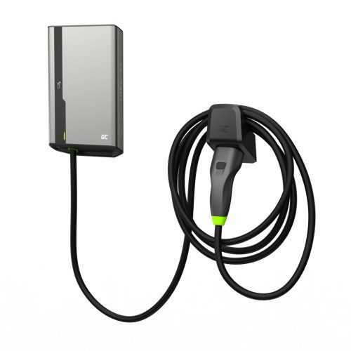 Green Cell HabuDen Wallbox 22kW 32A 7,5m NFC kábellel, Type 2, okos EV töltőállomás GC alkalmazással, Bluetooth és WiFi kapcsolattal EVGC021B2275
