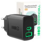 Green Cell PowerSource Duo30 töltő USB/USB-C, fekete, 30W Power Delivery hálózati adapter CHARB-GC-30AC-B