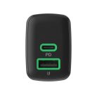 Green Cell PowerSource Duo30 töltő USB/USB-C, fekete, 30W Power Delivery hálózati adapter CHARB-GC-30AC-B