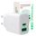 Green Cell PowerSource Duo30 Charger USB/USB-C, White, 30W Power Delivery Wall Adapter CHARB-GC-30AC-W