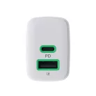 Green Cell PowerSource Duo30 Ladegerät USB/USB-C; weiß; 30W Power Delivery Netzadapter CHARB-GC-30AC-W