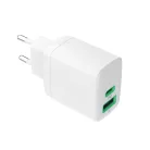 Green Cell PowerSource Duo30 Ladegerät USB/USB-C; weiß; 30W Power Delivery Netzadapter CHARB-GC-30AC-W