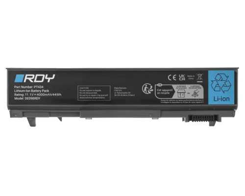 RDY PT434 W1193 Battery for Dell Latitude E6400, E6410, E6500, E6510, E6400 models DE09BRDY
