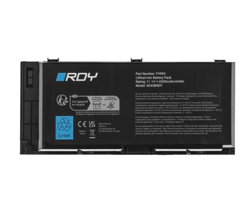 RDY FV993 battery for Dell Precision M4600, M4700, M4800, M6600, M6700, M6800 models DE45BRDY