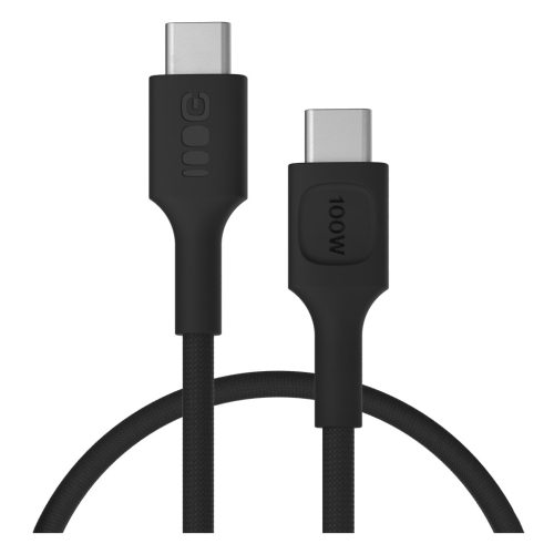 USB-C kábel 0,3m 100W Green Cell PowerStream gyors töltés PD párduc fekete KABGC100PS30PB