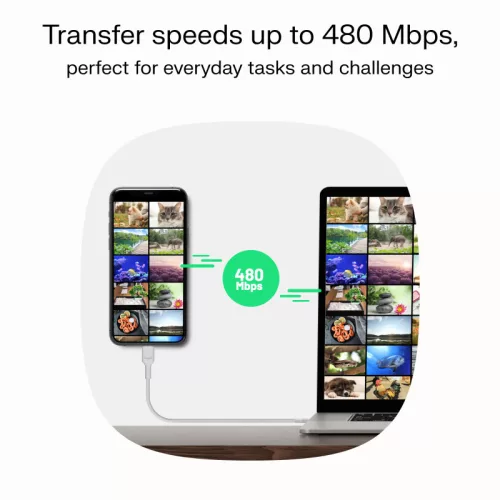 USB-C Kabel 1,2m 100W Green Cell PowerStream Schnellladung PD Leoparden Schwarz KABGC100PS120PB