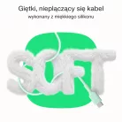 USB-C kábel 0,3m 100W Green Cell PowerFlex gyors töltés PD fekete KABGC100PF30PB