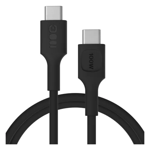 USB-C kábel 1,2m 100W Green Cell PowerFlex gyors töltés PD párduc fekete KABGC100PF120PB