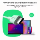 USB-C kábel 1,2m 100W Greencell PowerFlex gyors töltés PD párduc fekete KABGC100PF120PB