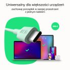 USB-C kábel 0,3m 100W Green Cell PowerFlex gyors töltés PD hófehér KABGC100PF30SW