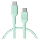 USB-C kábel 0,3m 100W Green Cell PowerFlex gyors töltés PD mentazöld KABGC100PF30MG