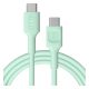 USB-C kábel 2m 100W Green Cell PowerFlex gyors töltés PD menta zöld KABGC100PF200MG 