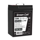 Green Cell CUBE AGM IP54 6V 4Ah VRLA battery AGM6V4AH-J