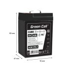 Green Cell CUBE AGM IP54 6V 4Ah VRLA battery AGM6V4AH-J
