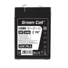 Green Cell CUBE AGM IP54 6V 4Ah VRLA battery AGM6V4AH-J