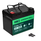 Green Cell AGM VRLA IP54 12V 33Ah wartungsfreier Akku für Rasenmäher, Roller, Boote und Rollstühle AGM12V33AH-J