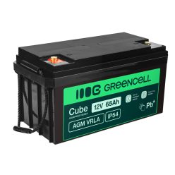   Green Cell AGM VRLA IP54 12V 65Ah wartungsfreier Akku für Rasenmäher, Roller, Boote und Rollstühle AGM12V65AH-J