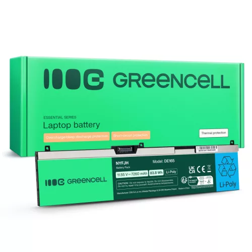 Green Cell NYFJH-6C 0NYFJH 0RY3F9 0VRX0J akkumulátor Dell Precision 15 7530, 7540, 7740 laptopokhoz DE165