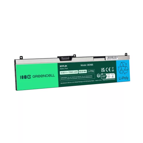 Green Cell NYFJH-6C 0NYFJH 0RY3F9 0VRX0J akkumulátor Dell Precision 15 7530, 7540, 7740 laptopokhoz DE165