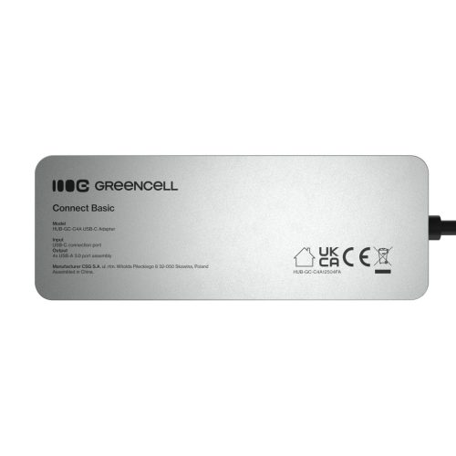 Green Cell USB-C hub 4in1 5 Gb/s aluminum case HUB-GC-C4A
