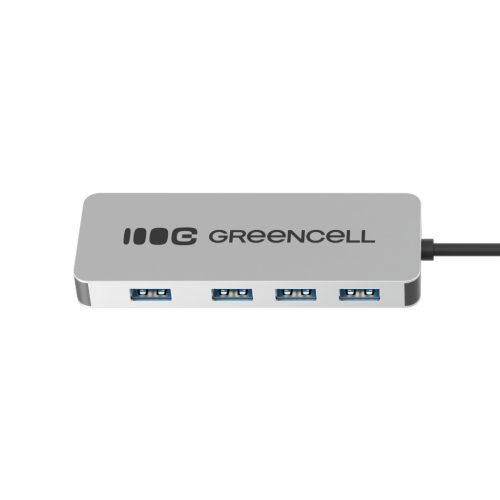 Green Cell USB-A hub 4in1 5 Gb/s aluminum case HUB-GC-A4A
