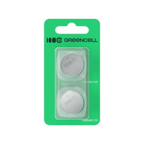 Green Cell 2x CR2032 3V 220mAh lithium button cell for keys, watches, remote controls, scales X2CR2032