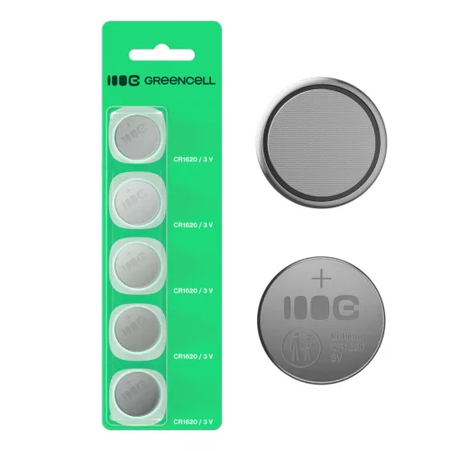 Green Cell 5x CR1620 3V 70mAh lithium button cell X5CR1620