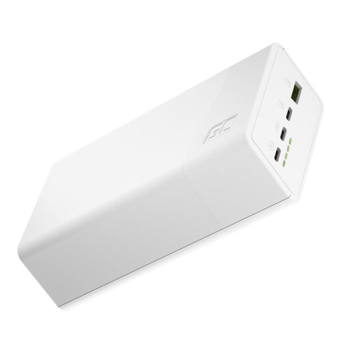Green Cell PowerPlay 30 - fehér powerbank 30000mAh kapacitással, 22,5W, 4 port PBGC30W