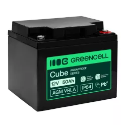   Greencell AGM VRLA 12V 50Ah wartungsfreier Akku für UPS, Waagen, Wohnmobile 197x166x170mm AGM12V50AH-H