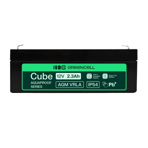 Greencell AGM VRLA 12V 2.5Ah maintenance-free battery for cash registers, toys, cameras 178x36x66mm AGM12V2-3AH-H