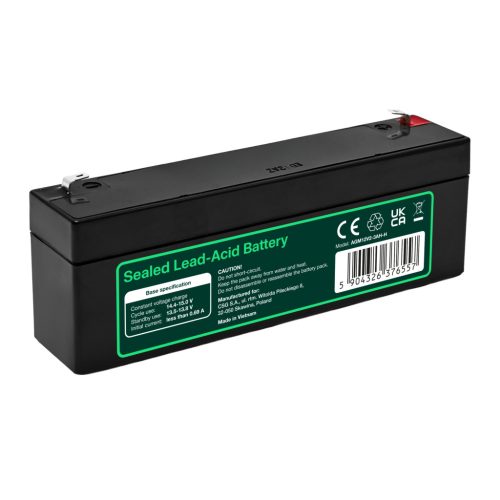 Greencell AGM VRLA 12V 2.5Ah maintenance-free battery for cash registers, toys, cameras 178x36x66mm AGM12V2-3AH-H