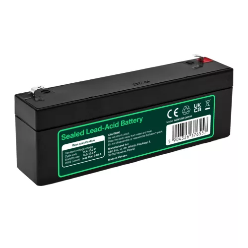 Greencell AGM VRLA 12V 2.5Ah maintenance-free battery for cash registers, toys, cameras 178x36x66mm AGM12V2-3AH-H