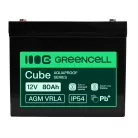 Greencell AGM VRLA 12V 80Ah wartungsfreier Akku für UPS, Waagen, Wohnmobile 260x168x216mm AGM12V80AH-H