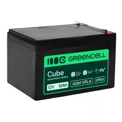   Greencell AGM VRLA 12V 12Ah wartungsfreier Akku für Kassen, Spielzeuge, Kameras 151x98.5x95mm AGM12V12AH-H