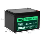 Greencell AGM VRLA 12V 12Ah wartungsfreier Akku für Kassen, Spielzeuge, Kameras 151x98.5x95mm AGM12V12AH-H