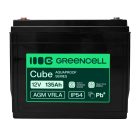 Greencell AGM VRLA 12V 135Ah karbantartásmentes akkumulátor hajókhoz, fotovoltaikához, napelemekhez 341x173x287mm AGM12V135AH-H